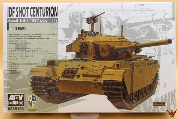 ROWASP | AFV Club 1/35 IDF Shot Centurion Mk 5and 5/1, Hobby en Vrije tijd, Modelbouw | Auto's en Voertuigen, Nieuw, Tank, 1:32 tot 1:50