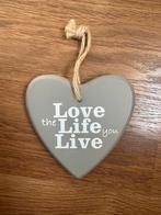 Houten Hart met Touw - Decoratie, Ophalen of Verzenden, Gebruikt