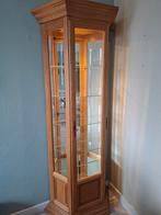 Blank eiken vitrinekast met licht, Huis en Inrichting, Ophalen, 25 tot 50 cm, 50 tot 100 cm, 150 tot 200 cm