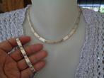 zilveren set ketting + armband [940], Sieraden, Tassen en Uiterlijk, Kettingen, Verzenden, Nieuw, Zilver, Zilver