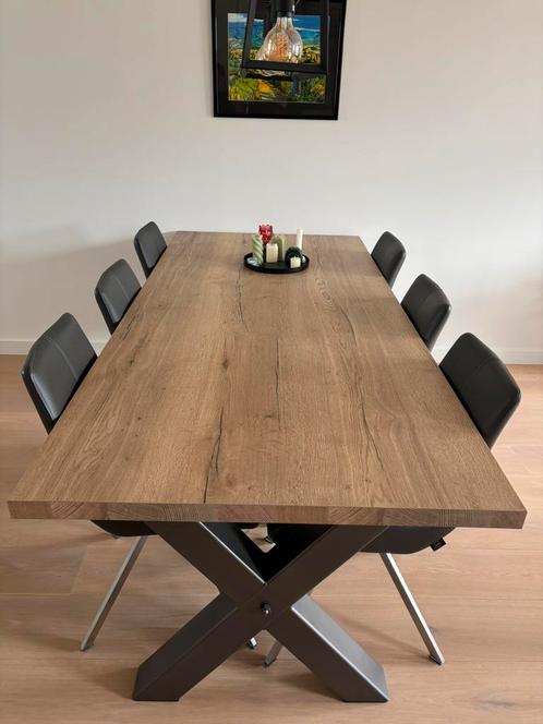 Eettafel Camilla poot X - 2m20, Huis en Inrichting, Tafels | Eettafels, Zo goed als nieuw, 50 tot 100 cm, 200 cm of meer, Vijf personen of meer