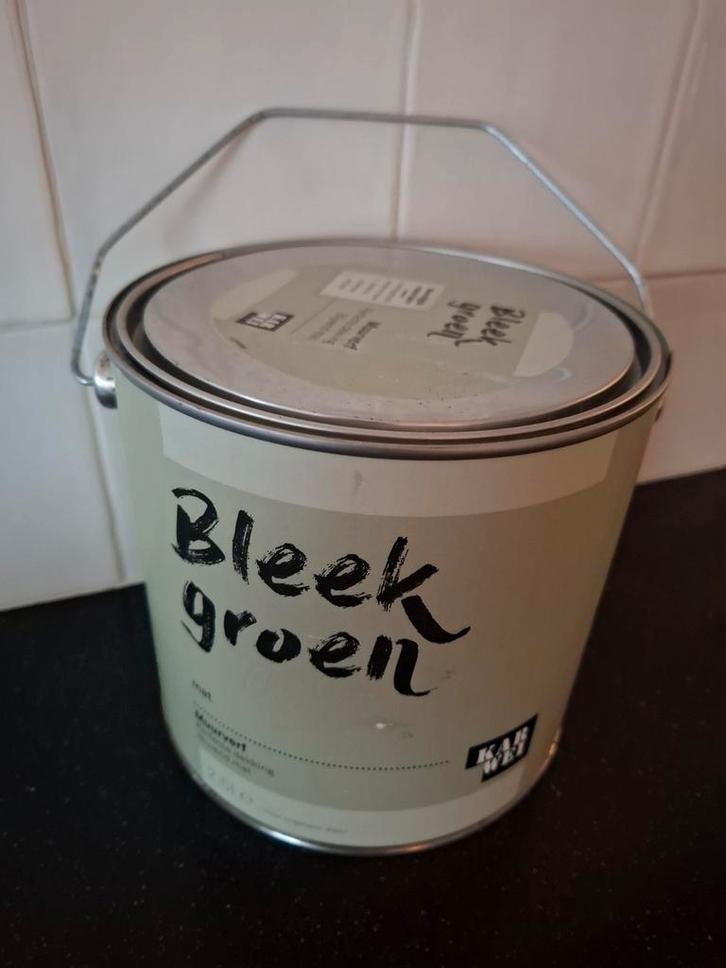 Muurverf karwei 2,5 liter Bleekgroen nieuw, Doe-het-zelf en Verbouw, Verf, Beits en Lak, Zo goed als nieuw, Verf, Minder dan 5 liter