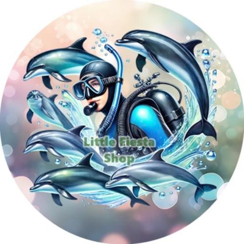 LF5927 icing frosting duiker dolfijn 20cm eetbare taart top, Hobby en Vrije tijd, Taarten en Cupcakes maken, Nieuw, Versiering