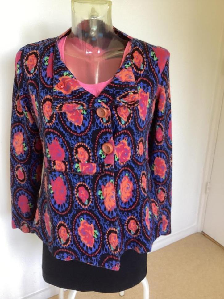 Lief en vrolijk dik katoenen vest van Lien en  Giel maat M/L, Kleding | Dames, Truien en Vesten, Gedragen, Maat 38/40 (M), Overige kleuren