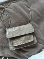 Lichtgrijze Croco Tasje, Ophalen of Verzenden, Zo goed als nieuw, Grijs, Schoudertasje