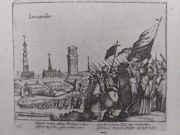 9 / Lewarden - Leeuwarden stadgezicht Kopergravure uit 1616 beschikbaar voor biedingen