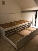 Ikea eenpersoonsbed met uitschuifbed, 90 cm, Wit, Zo goed als nieuw, Ophalen