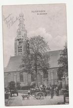 Vlissingen St. Jacobskerk hondenkar trekhond kaart  1911, Verzamelen, Ansichtkaarten | Nederland, Verzenden, Voor 1920, Gelopen