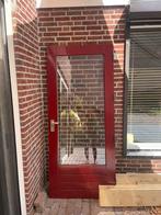 Hardhouten buitendeur compleet, 211 bij 93, Doe-het-zelf en Verbouw, Gebruikt, 80 tot 100 cm, Ophalen of Verzenden, Buitendeur