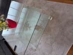 Glazen salontafel, Huis en Inrichting, Ophalen, 50 tot 100 cm, Vierkant, 50 tot 100 cm