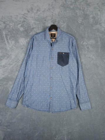 PME Legend Overhemd XL Blauw Pall Mall Figuur Print Blouse beschikbaar voor biedingen