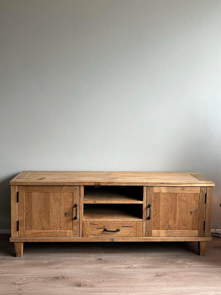 Riviera Maison TV Meubel - Massief Hout, Huis en Inrichting, Kasten | Televisiemeubels, Gebruikt, Minder dan 100 cm, 150 tot 200 cm