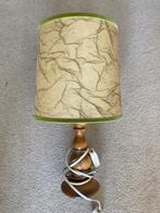 Vintage schemerlamp, Huis en Inrichting, Lampen | Tafellampen, Ophalen, Gebruikt, Hout, Minder dan 50 cm