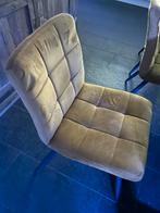 6 Okergele Velvet Eetkamerstoelen - Zeer Goed!, Ophalen, Overige kleuren, Zo goed als nieuw, Stof