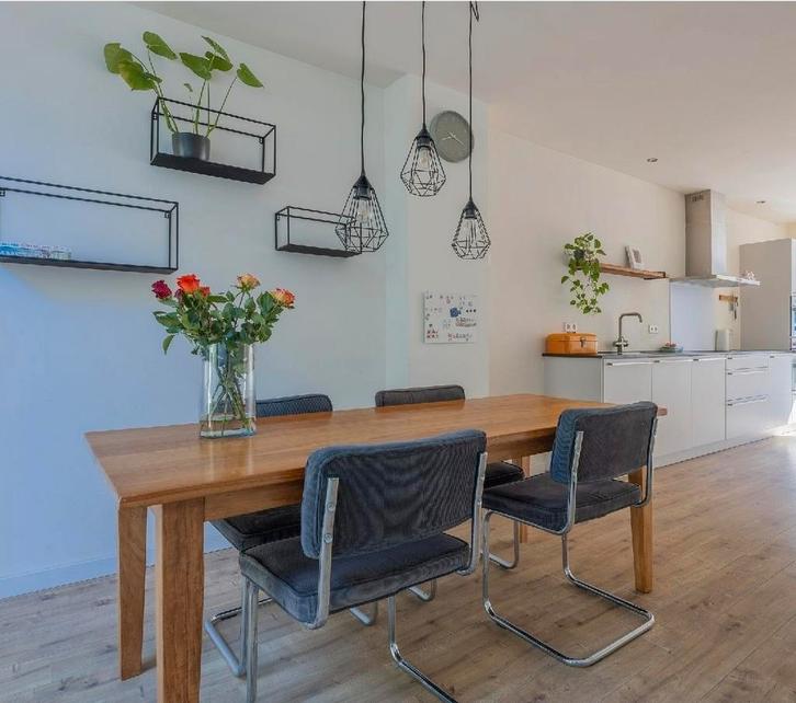 Mooie Houten Eettafel, Huis en Inrichting, Tafels | Eettafels, 50 tot 100 cm, 150 tot 200 cm, Rechthoekig, Ophalen of Verzenden