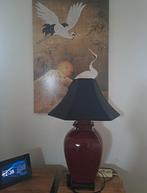 Japanse porcelein tafellamp incl lampenkap, Ophalen, Stof, 50 tot 75 cm