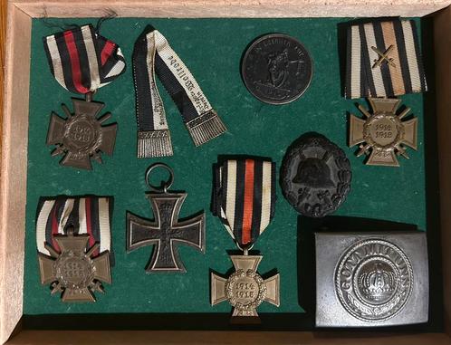 WO I lot Duitse Emblemen Ijzeren Kruis Koppelslot Ehrenkreuz, Verzamelen, Militaria | Algemeen, Landmacht, Embleem of Badge, Duitsland