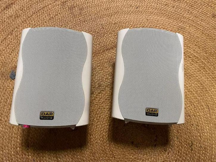 DAP Audio Witte Buitenspeakers, Audio, Tv en Foto, Luidsprekers, Gebruikt, Front, Rear of Stereo speakers, Overige merken, Ophalen