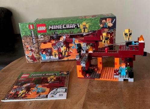 LEGO Minecraft 21154 – De Blaze Brug - compleet, Kinderen en Baby's, Speelgoed | Duplo en Lego, Zo goed als nieuw, Lego, Complete set