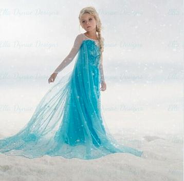 Elsa jurk Frozen jurk *maat 92 tm 134* beschikbaar voor biedingen