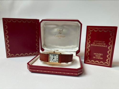 Cartier tank louis full set (doos en certificaat), Sieraden, Tassen en Uiterlijk, Horloges | Dames, Zo goed als nieuw, Polshorloge