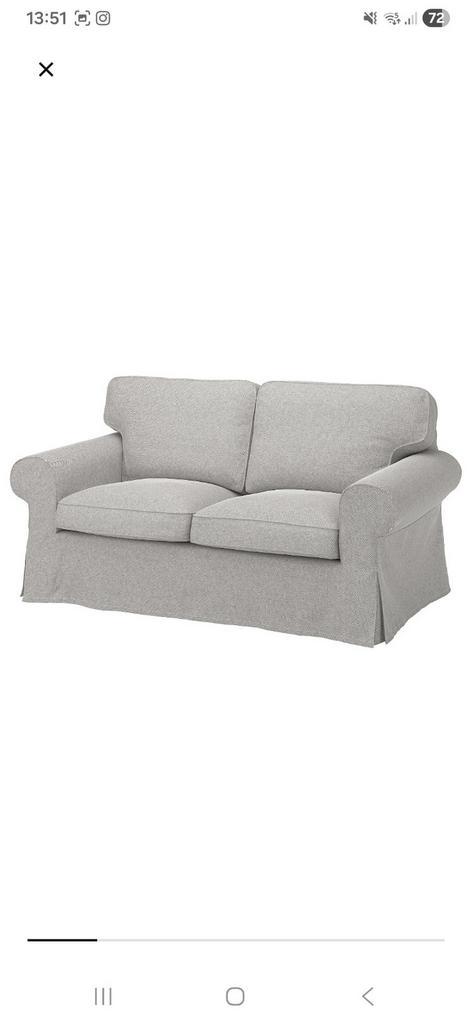 Ikea Ektorp bankhoezen/ voetenbank/ poef, Huis en Inrichting, Banken | Bankstellen, Zo goed als nieuw, 200 tot 250 cm, 75 tot 100 cm
