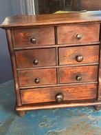 Oud miniatuur ladekastje, Huis en Inrichting, Kasten | Ladekasten, Minder dan 50 cm, 5 laden of meer, Ophalen of Verzenden, Zo goed als nieuw