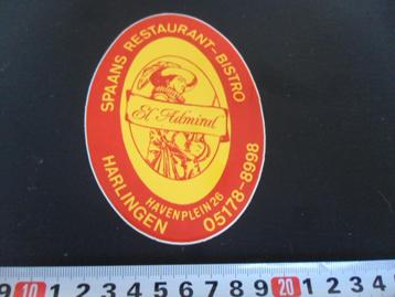 sticker Harlingen EL ADMIRAL Spaans Restaurant Bistro  beschikbaar voor biedingen