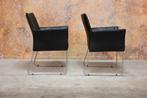 IZGS 2 zwarte leren Bert Plantagie Paris design stoelen, Huis en Inrichting, Stoelen, Zwart, Design, Bert plantagie, Ophalen of Verzenden