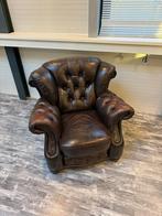 Mooi bankstel chesterfield, Huis en Inrichting, Fauteuils, Ophalen, Zo goed als nieuw, 75 tot 100 cm, Leer