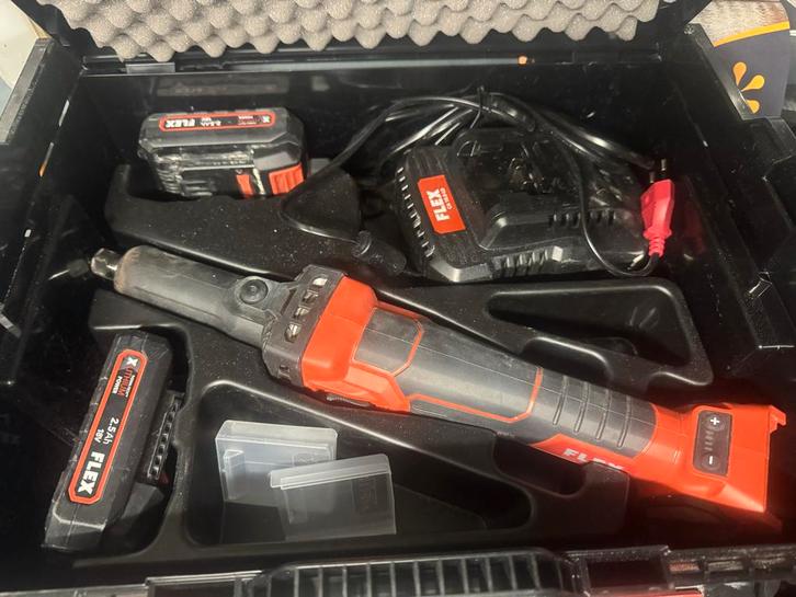 Flex DGE 25 18.0-EC Accu Rechte Slijper Set, Doe-het-zelf en Verbouw, Gereedschap | Overige machines, Zo goed als nieuw, Ophalen of Verzenden