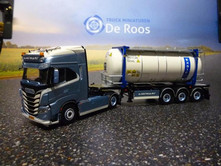 Tekno Iveco S-Way Ligthart, Hobby en Vrije tijd, Modelauto's | 1:50, Zo goed als nieuw, Bus of Vrachtwagen, Tekno, Ophalen of Verzenden