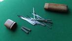 Linoleum snijden / Leer bewerken Antiek Instrumenten setje, Ophalen of Verzenden