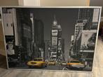 Foto new york taxi - ingelijst, Huis en Inrichting, Ophalen, Zo goed als nieuw, 100 tot 125 cm, Foto of Poster