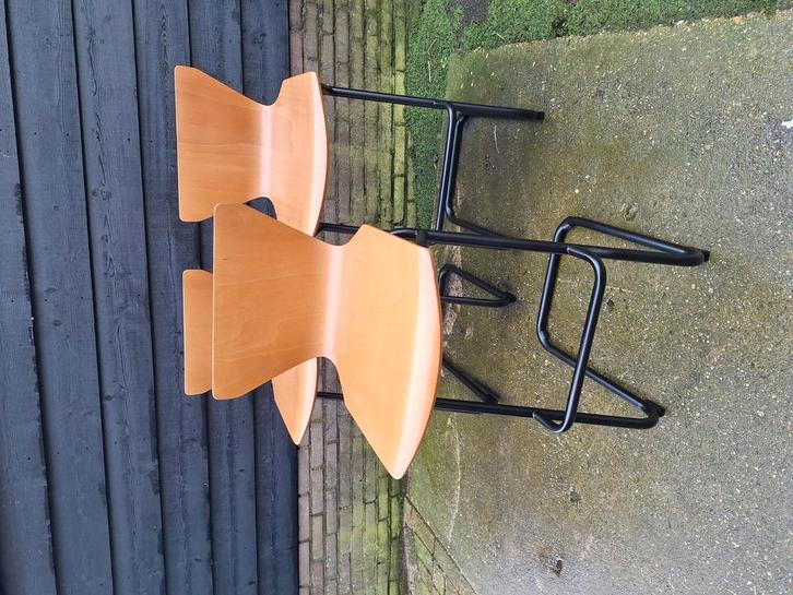 Set van 3 mooie barkrukken met metalen onderstel, Huis en Inrichting, Barkrukken, Zo goed als nieuw, 60 tot 90 cm, Ophalen