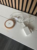 Ikea - NORDMÄRKE Draadloze oplader, wit/kurk, Apple iPhone, Ophalen of Verzenden, Zo goed als nieuw