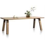 Nieuwe tafel 240 x 100 cm. Massief Kikar +zwart metaal, Toky, Ophalen, Metaal, 50 tot 100 cm, Vijf personen of meer