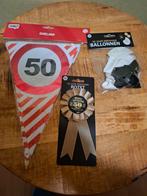 Feestpakket 50 jaar Abraham - Ballonnen, Slingers, Rozet, Ophalen of Verzenden, Nieuw, Versiering, Abraham of Sarah