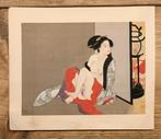 Japanse shunga schildering op zijde, Antiek en Kunst, Verzenden