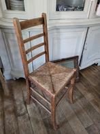 Antieke boeren stoel met biezen mat, Ophalen