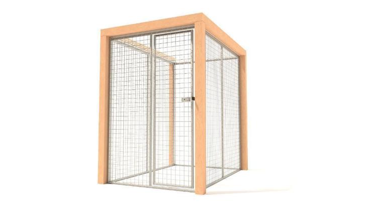 Luxe Papegaaienkooi Kiki | 137 x 193 x 191 cm, Dieren en Toebehoren, Vogels | Hokken en Kooien, Nieuw, Volière, Hout, Ophalen of Verzenden