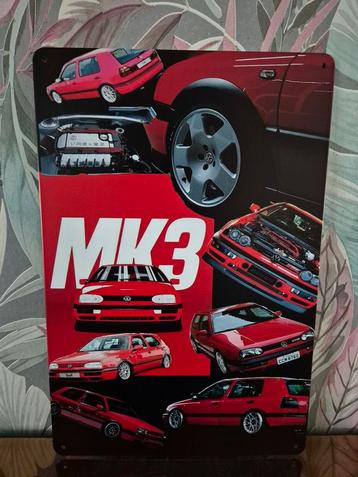 Volkswagen golf MK3 reclamebord beschikbaar voor biedingen