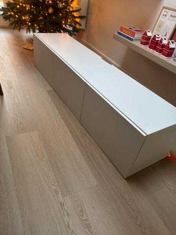 Besta tv meubel ikea wit 180x42x38 - afbeelding 3