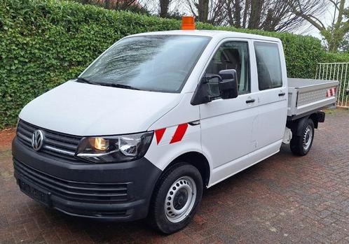 VW Transporter T6 Pick Up Dubbel cabine open laadbak, Auto's, Volkswagen, Bedrijf, Te koop, Transporter, Airbags, Airconditioning