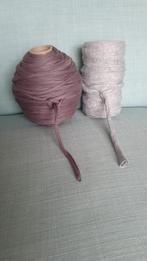 Lintgaren zpaghetti garen 2 klossen Aubergine + lichtgrijs, Hobby en Vrije tijd, Breien en Haken, Ophalen of Verzenden, Nieuw