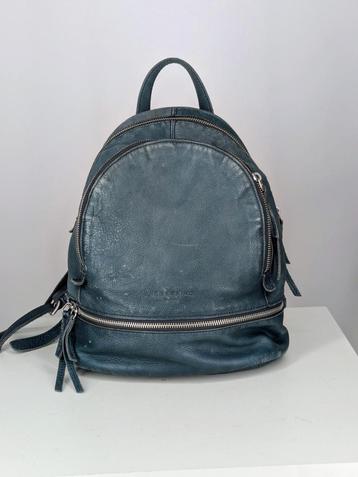 Vintage Libeskind Leren Rugzak Groen/Blauw beschikbaar voor biedingen