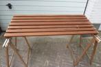 Kapstok met hoedenplank Teak retro vintage., Ophalen of Verzenden, Gebruikt, Hout, Wandkapstok