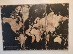VINTAGE HOUTEN 3 LUIK WORLD MAP IETS APART !!!, Ophalen