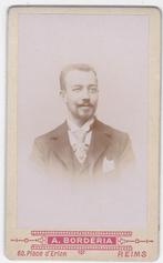 CDV van een Man - Foto A. Borderia Reims -, Gebruikt, Verzenden, Foto, Buitenland