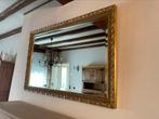 Grote gouden vintage spiegel met sierlijst, Huis en Inrichting, Woonaccessoires | Spiegels, Ophalen, Zo goed als nieuw, Rechthoekig